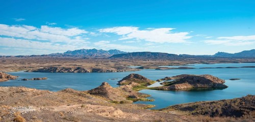 Barren landscape at Lake Mead