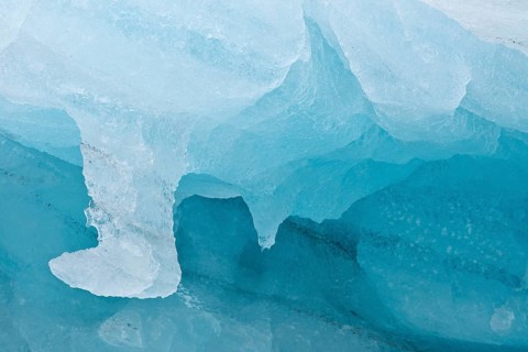 Detailed view of the ice