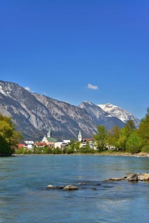 Cityscape of Schwaz in springtime