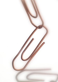 Two linked paperclips
