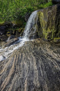 Streambed with rock structures