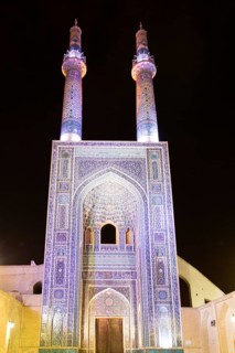 Friday Mosque or Masged-e game at night