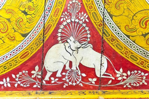 Buddhist painting on wood