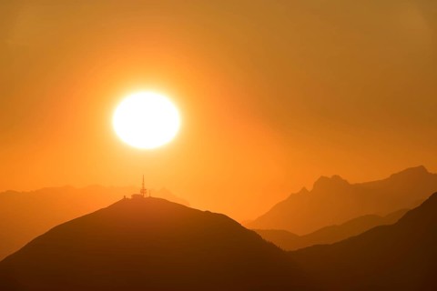 Sunrise above Patscherkofel mountain
