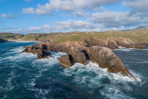 Rugged rocky coast of Mangersta