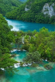 Lower lakes with small waterfalls