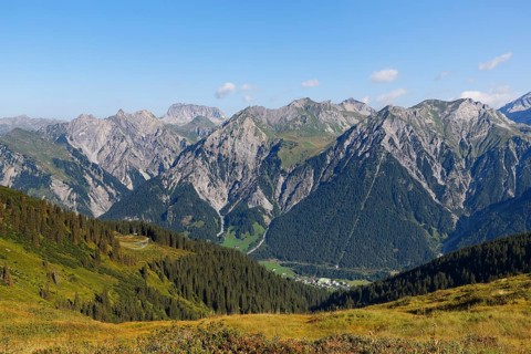 The town of Wald am Arlberg in the Klostertal valley