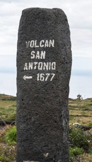 Signpost to the San Antonio volcano