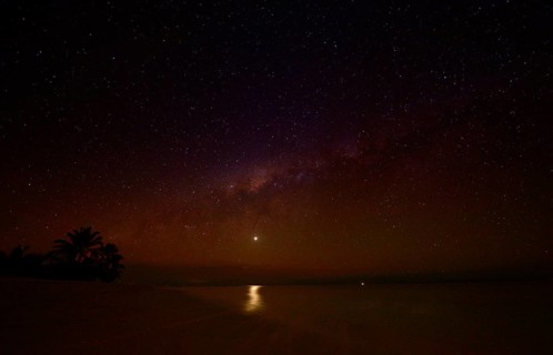 Beach on the island of Nosy Nato at night
