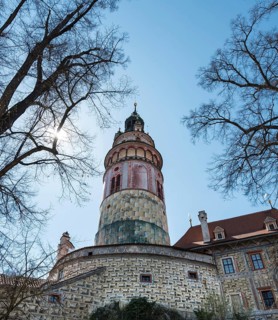 Cesky Krumlov Castle with its tower