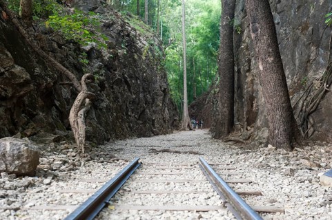Rail tracks ending