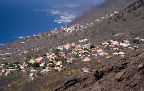 The village of Los Quemados built on lava soil
