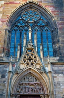 Tympanum of the west facade of St. Martin's Minster