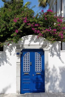 Door and Bougainvillea in the old town of Bodrum