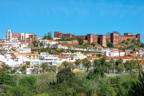 Cityscape with the Moorish castle and the cathedral