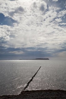 Baltic Sea coast with backlighting