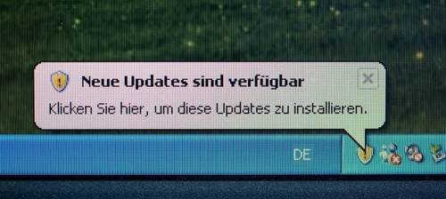 Message on desktop