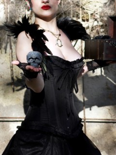 Woman in a corset