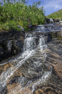 Streambed with rock structures
