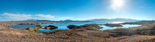 Barren landscape at Lake Mead