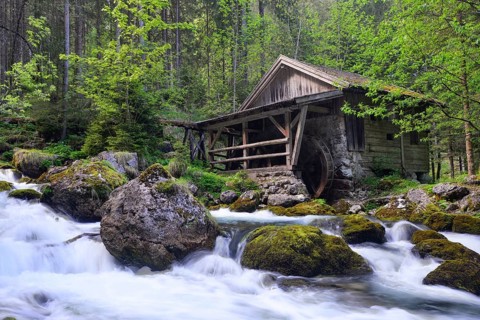 HIstoric mill near Golling Waterfall