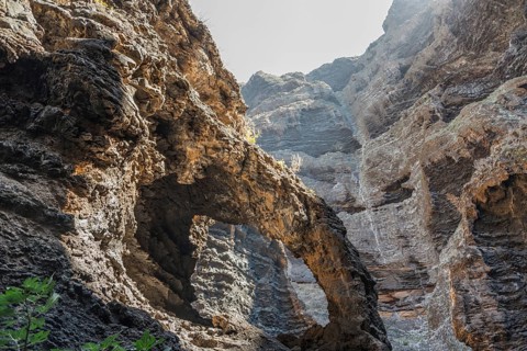 Rock arch in the Masca Gorge