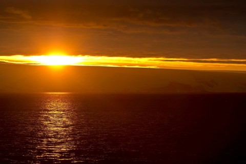 Sunset reflected in sea