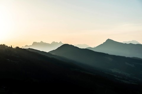 Kitzbuheler Horn Mountain at sunrise