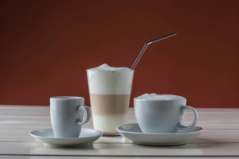 Coffee cups with espresso