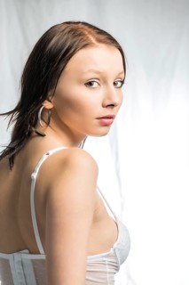 Woman wearing lingerie