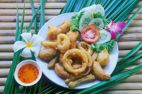 Deep fried prawns