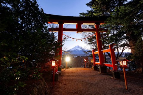 Torii Gate of the Chureito Pagoda