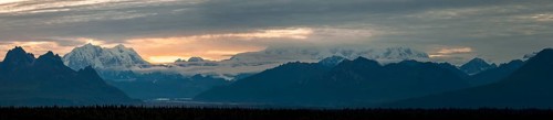 Panoramic view in the evening
