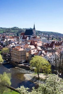 Cityscape with St. Vitus Church from the castle tower