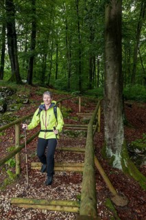 Hiker in a forest