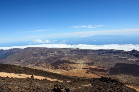 Volcanic landscape seen from Mount Teide