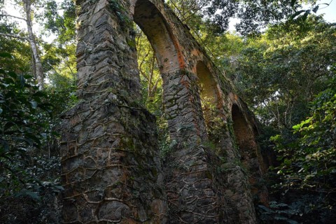 Aqueduct in the rainforest near Abrao