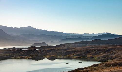 Barren landscape at Lake Mead