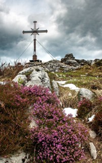 Summit cross at the summit of Spitzstein