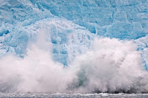 Calving glacier