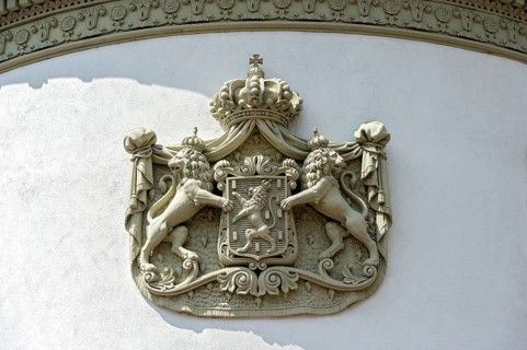 Coat of arms of the Dukes of Nassau on the Wiesbaden City Palace