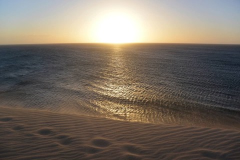 Sunset on the sea