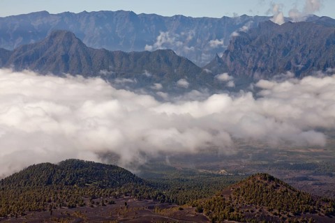 Volcanic crater in the Caldera de Taburiente National Park
