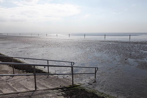 Stairs to the wadden sea
