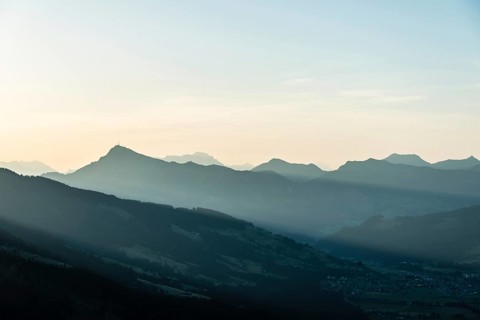 Kitzbuheler Horn Mountain at sunrise