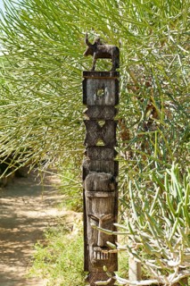 Totem carved from wood