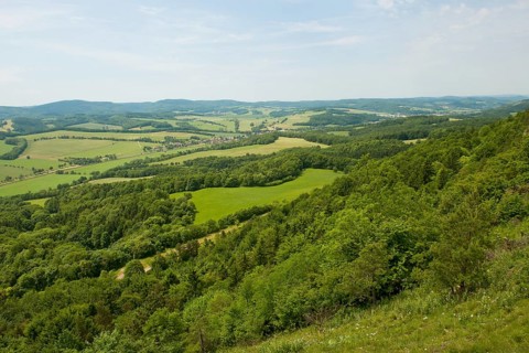 View from Mt Grosser Horselberg towards the Thuringian Forest