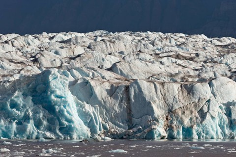 Ice at the glacier edge