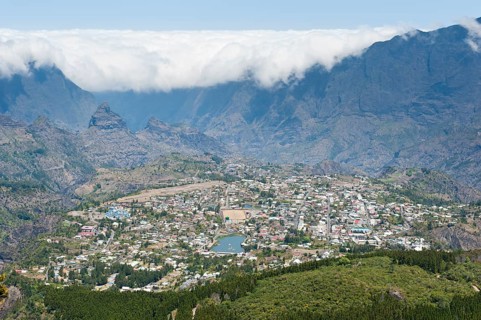 View over the city and the ForÈ‡t du Grand Matarum