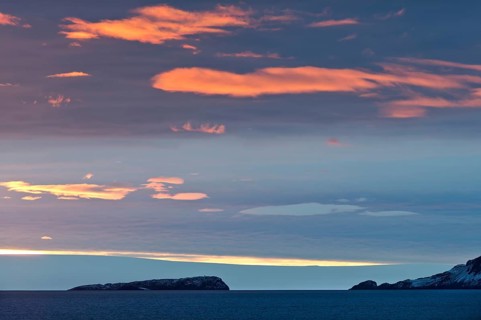 Clouds in the evening sun